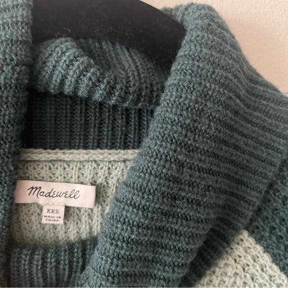 Madewell Colorblock Eastbrook Turtleneck Cross-Back Sweater - Picture 5 of 8